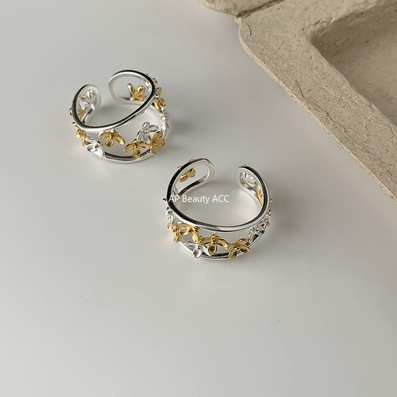 A관 - 925 실버 플라워 오픈형 반지 [JA73] 25.10-2