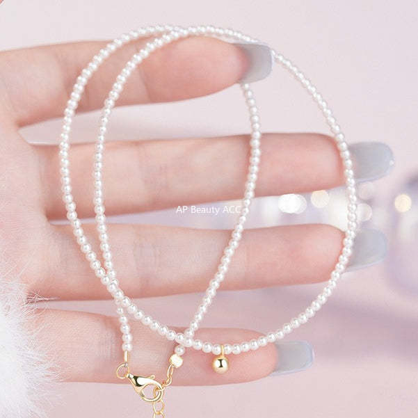 B관 - 925 실버 진주 골드 비즈 목걸이 [YC4062N] 25.10-2
