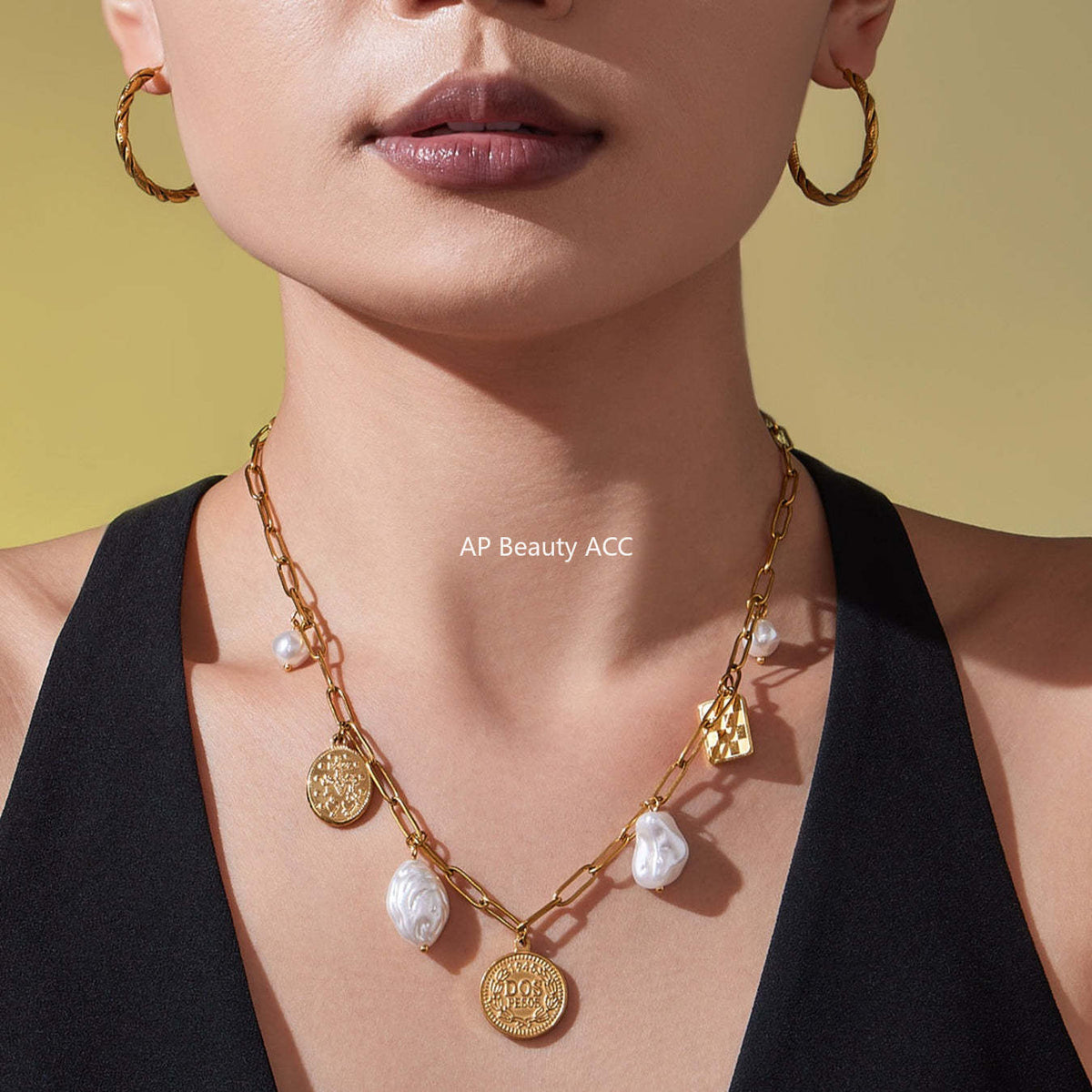 D관 - 스테인리스 비즈 원형 여왕 스퀘어 멀티 펜던트 팔찌 목걸이 [TXP456] 25.10-5