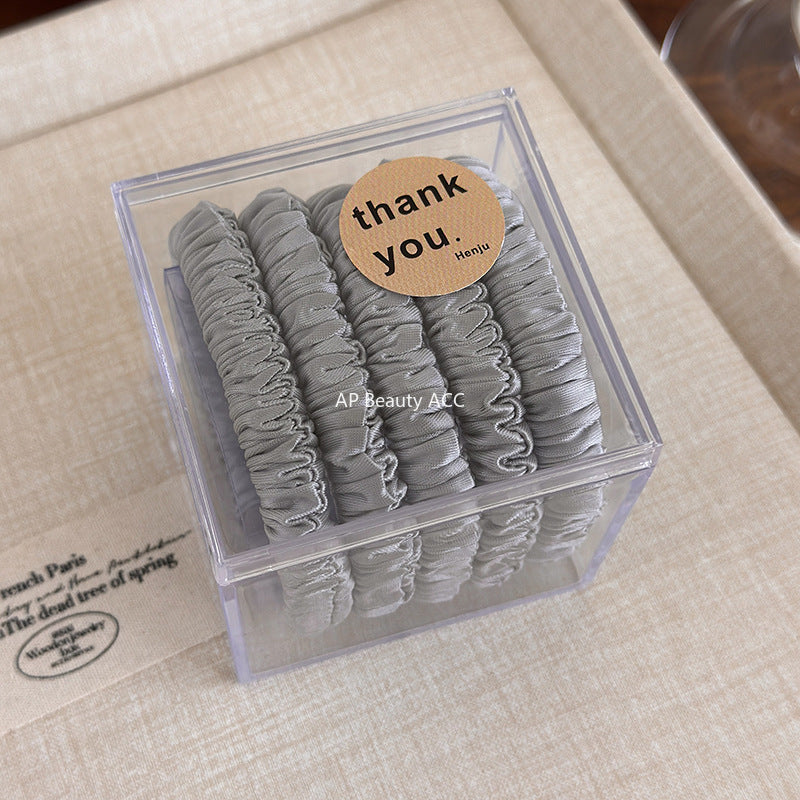 E관 - 새틴 고탄력 자국 없는 머리끈 헤어밴드 [27549] 25.10-1