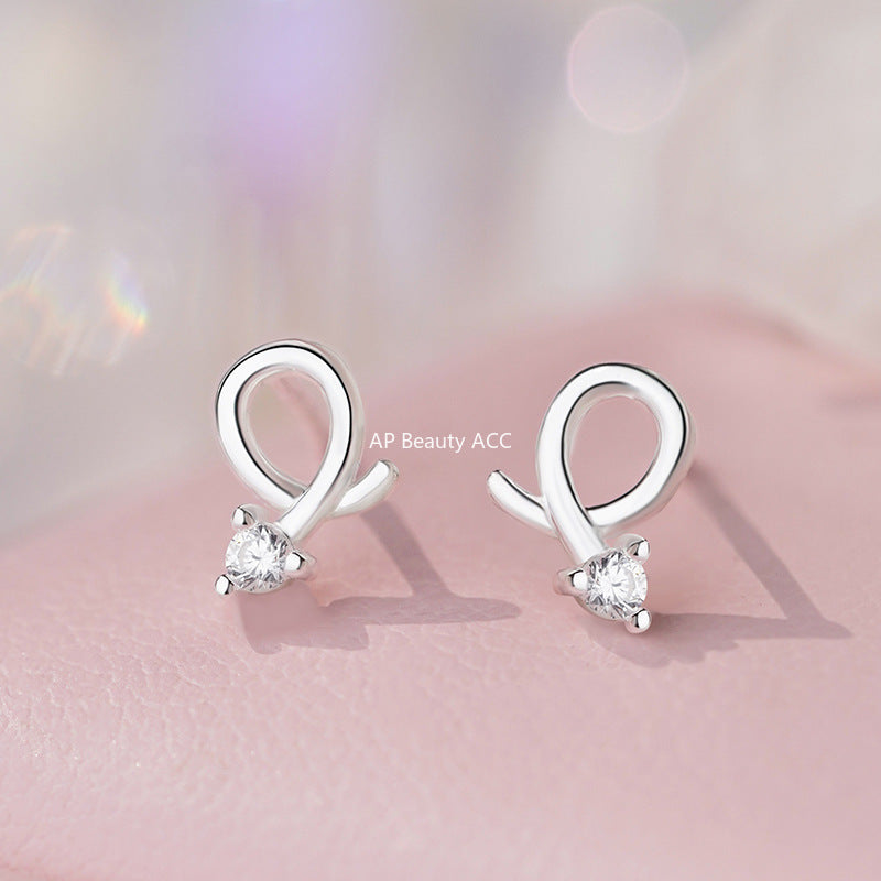 B관 - 999 실버 큐빅 꼬임 디자인 귀걸이 [YC5979E_1] 25.11-1