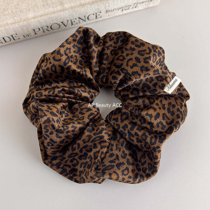 E관 - 벨벳 호피무늬 이중 곱창 헤어밴드 [27616] 25.10-5