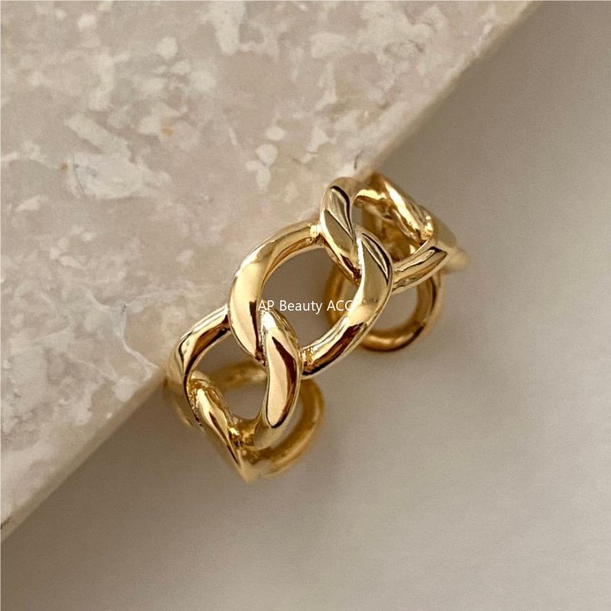 F관 - 925 실버 체인 디자인 오픈형 반지 [J1708] 25.10-4