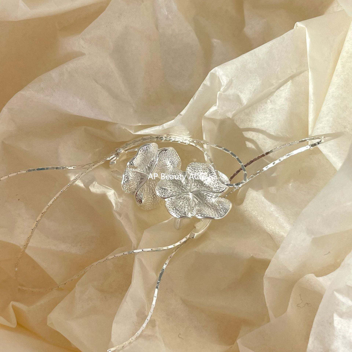 F관 - 925 실버 플라워 드롭 귀걸이 [C869] 25.12-1