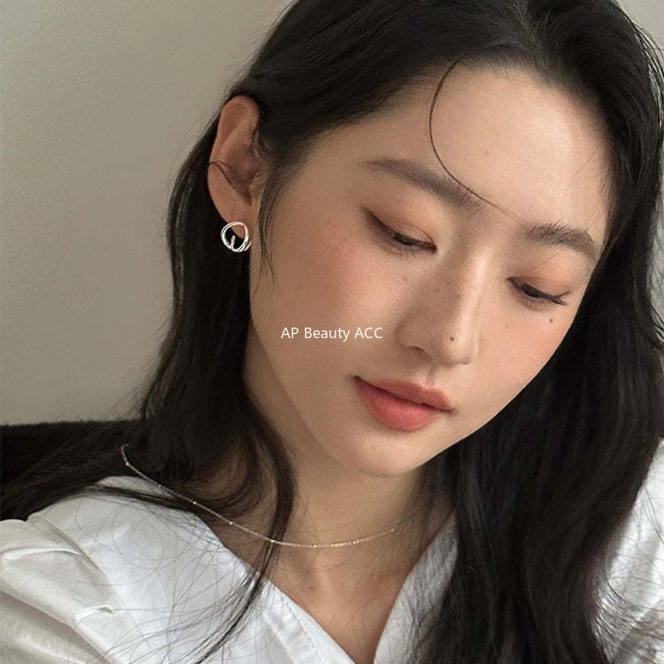 A관 - 기하학 크로스 라인 비정형 귀걸이 [EH-4410] 25.12-1