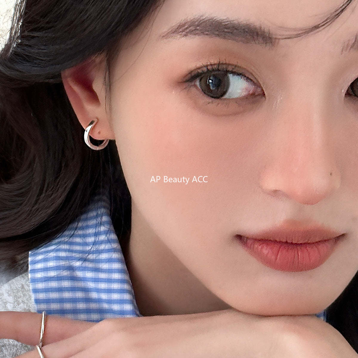 A관 - 빈티지 샌딩 심플 925 은침 후프 귀걸이 [EH-3824] 25.08-3
