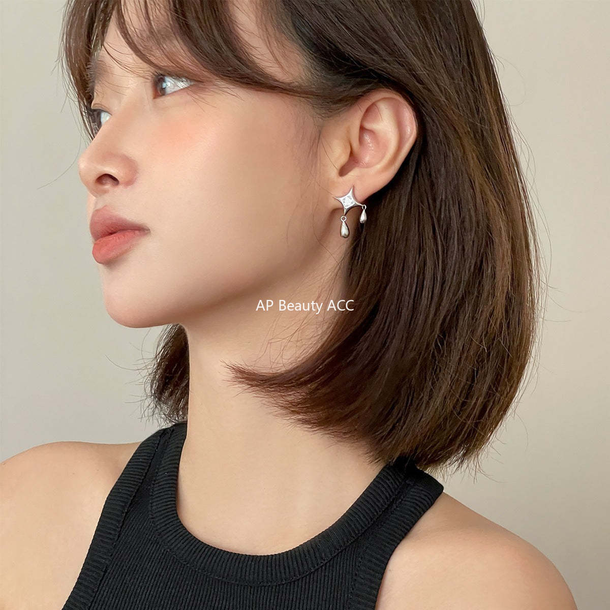 A관 - 925 은침 별 큐빅 물방울 태슬 디자인 귀걸이 [EH-3147] 24.09-2