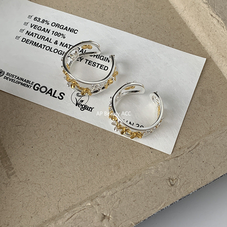 A관 - 925 실버 플라워 오픈형 반지 [JA73] 25.10-2