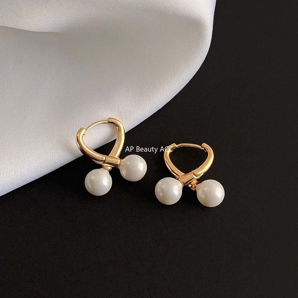 C관 - 기하학 교차 디자인 귀걸이 심플한 귀걸이 [3604] 24.01-4