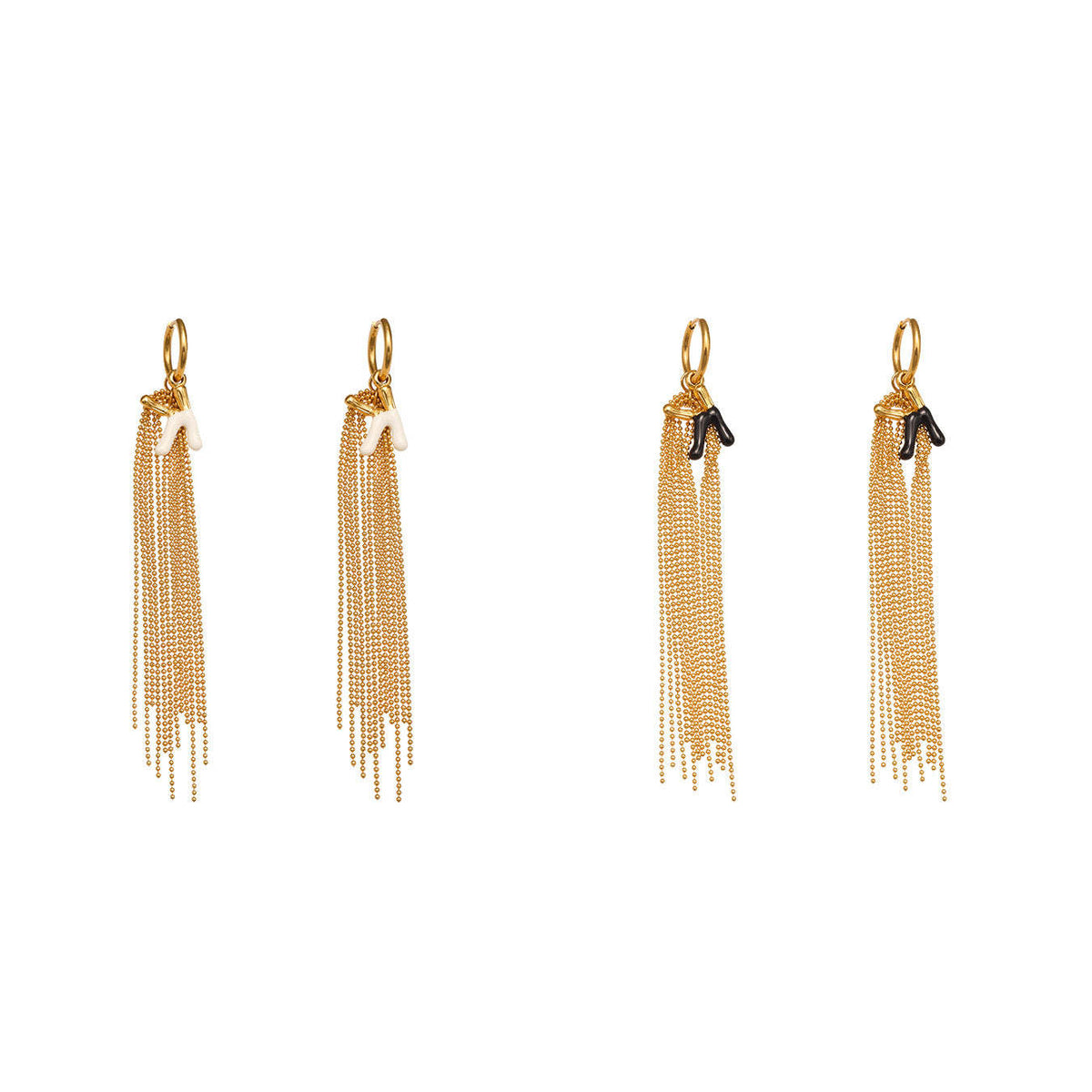 D관 - 스테인리스 18K 도금 K 이니셜 술장식 귀걸이 [F116] 25.10-5