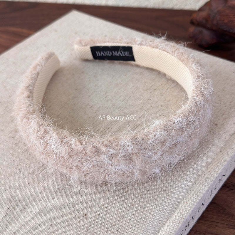 E관 - 가을 겨울 컬러 퍼 양털 머리띠 [26149] 25.12-1