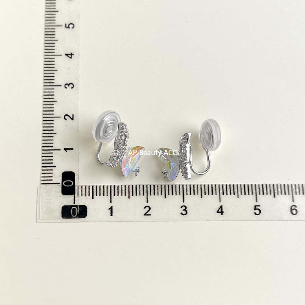 C관 - 큐빅 레진 진주 무피어싱 나선형 이어커프 귀걸이 [EJ0203F] 25.02-3