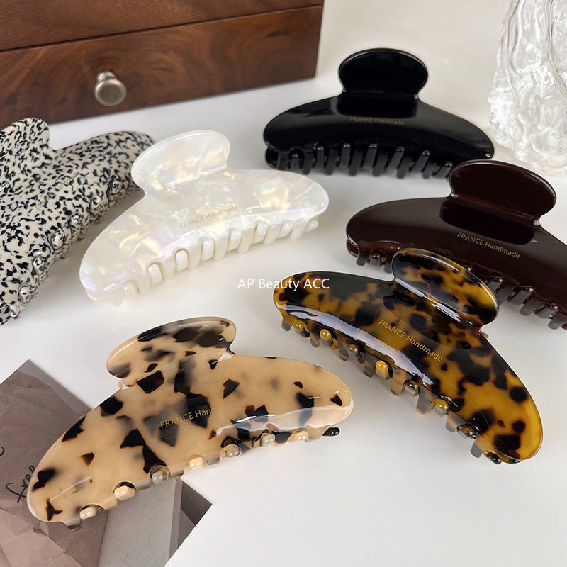 E관 - 아세테이트 올림머리 디자인 집게핀 [22978] 25.10-2