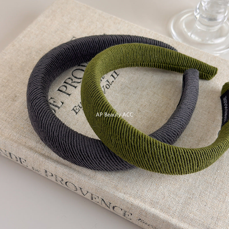 E관 - 코듀로이 스펀지 와이드 머리띠 [21924] 25.11-2
