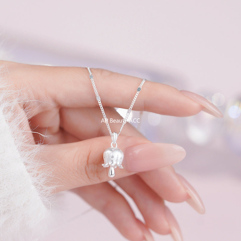 B관 - 925 실버 꽃봉우리 플라워 펜던트 목걸이 [YC3217N_1] 25.11-2