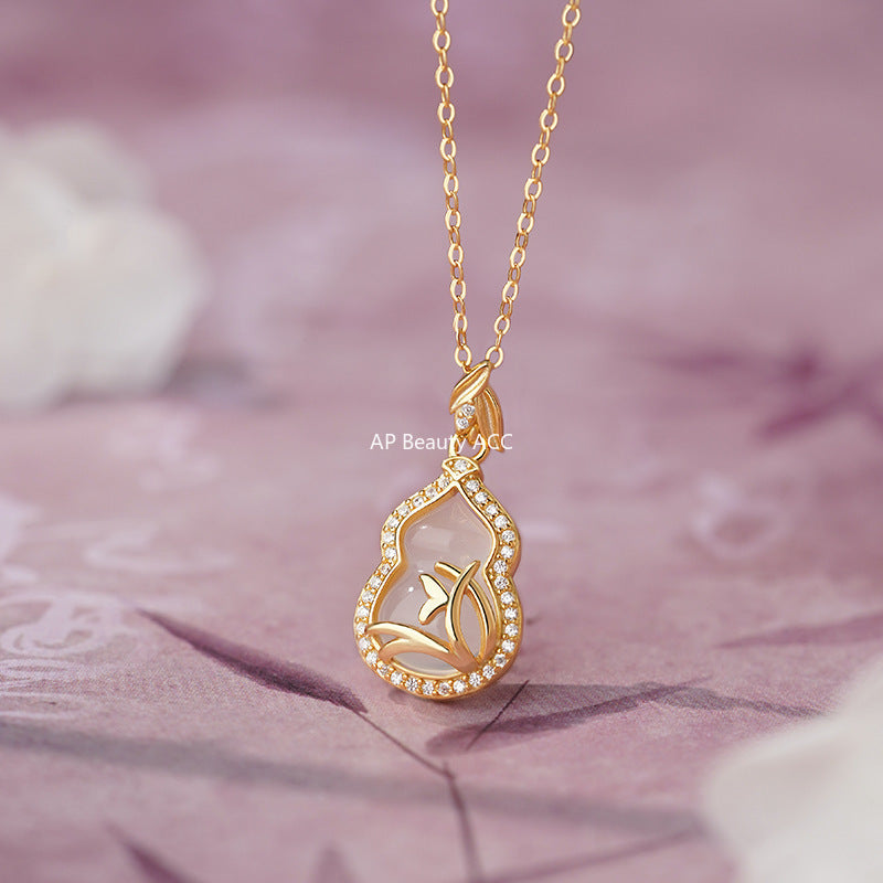 B관 - 999 실버 호리병 대나무잎 펜던트 목걸이 [YC1838N_1] 25.10-1