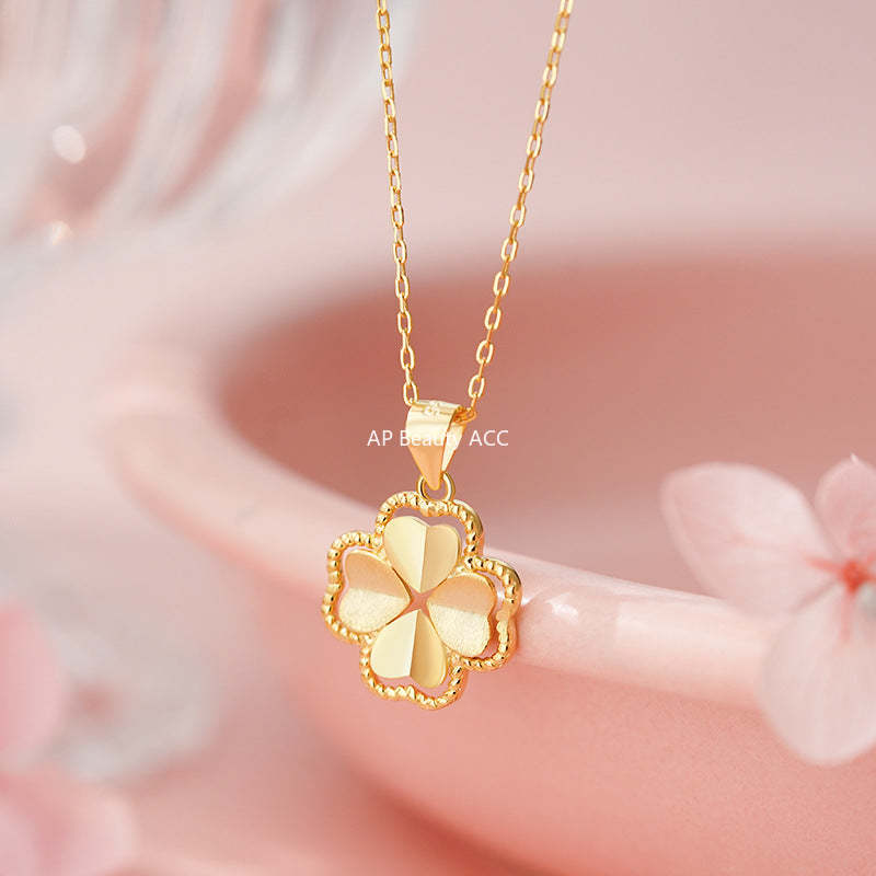 B관 - 네잎클로버 디자인 펜던트 925 실버 목걸이 [YC2347N_1] 25.11-3