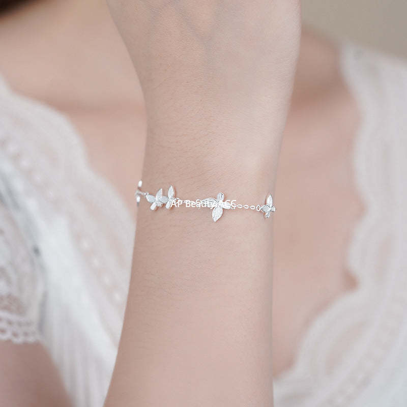 B관 - 999 실버 나비 펜던트 팔찌 [YC4672SL_1] 25.11-1