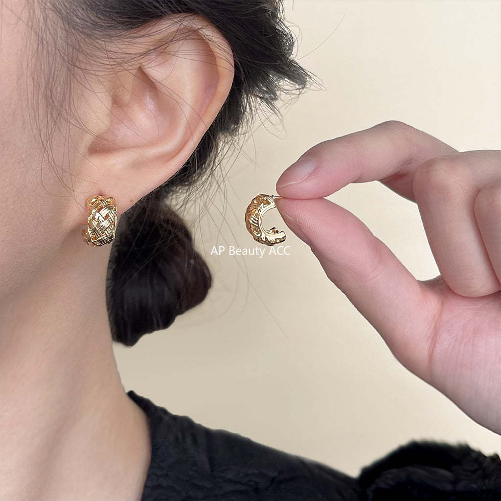 C관 - 기하학 뚫림 세련된 귀걸이 [4450-4451] 24.07-2