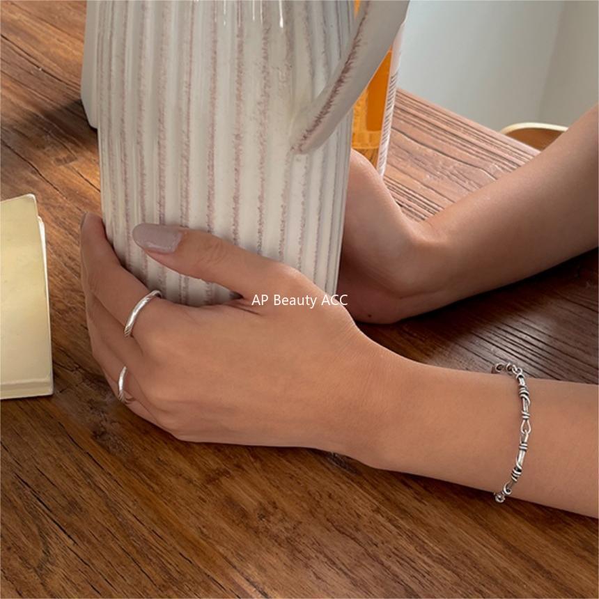 F관 - 925 실버 트위스트 오픈형 반지 [J1915] 25.10-5