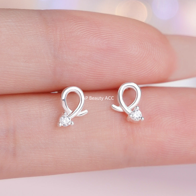 B관 - 999 실버 큐빅 꼬임 디자인 귀걸이 [YC5979E_1] 25.11-1