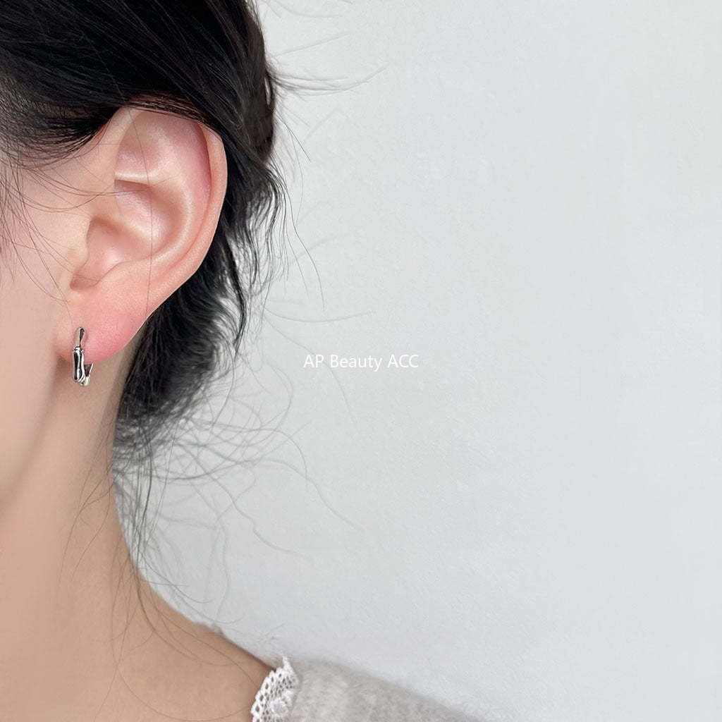 C관 - 기하학 대나무 디자인 귀걸이 시크한 귀걸이 [3594] 24.01-4