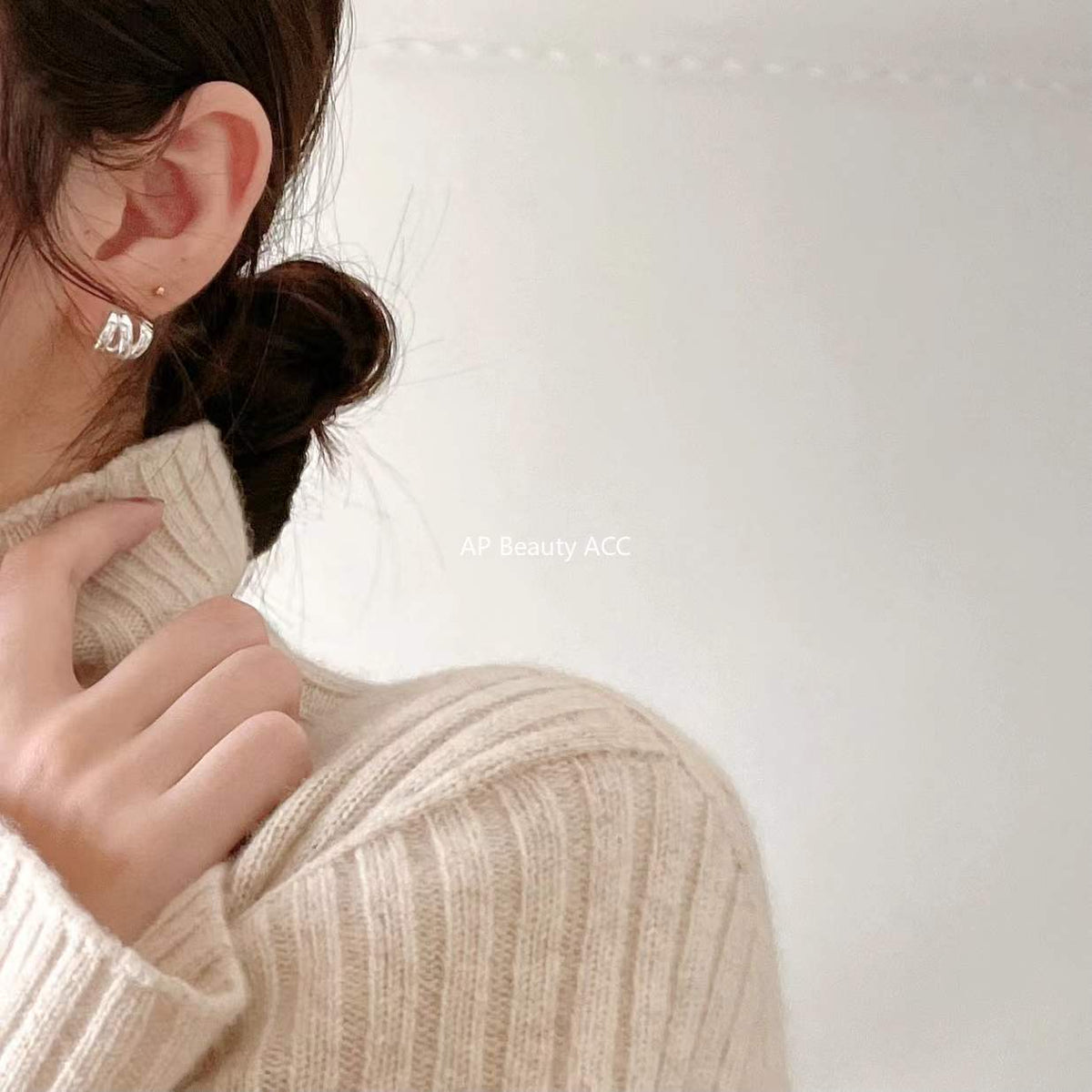 F관 - 925 실버 웨이브 귀걸이 [C878] 25.12-1