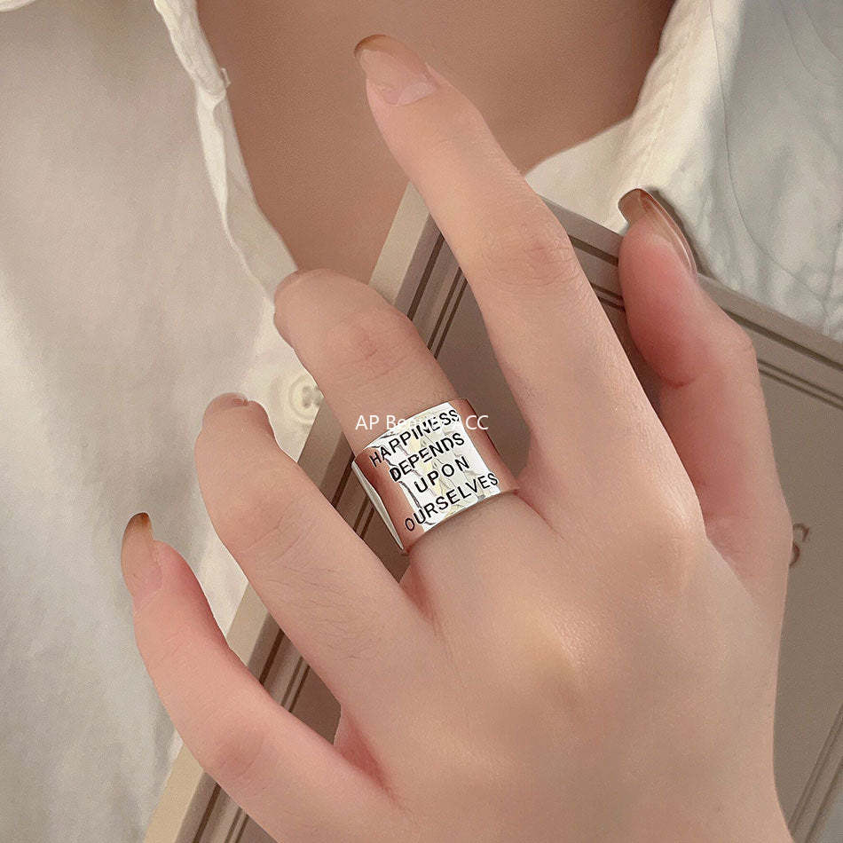 F관 - 925 실버 빈티지 레터링 볼드 반지 [J960] 25.10-5