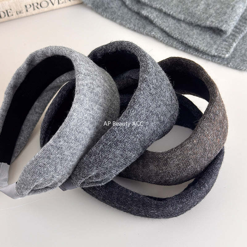 E관 - 도톰한 니트 디자인 와이드 머리띠 [27602] 25.10-4