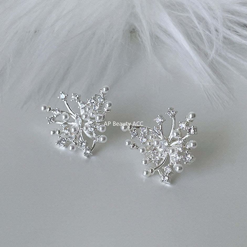 A관 - 불꽃 디자인 진주 귀걸이 [EH-4105] 25.10-4