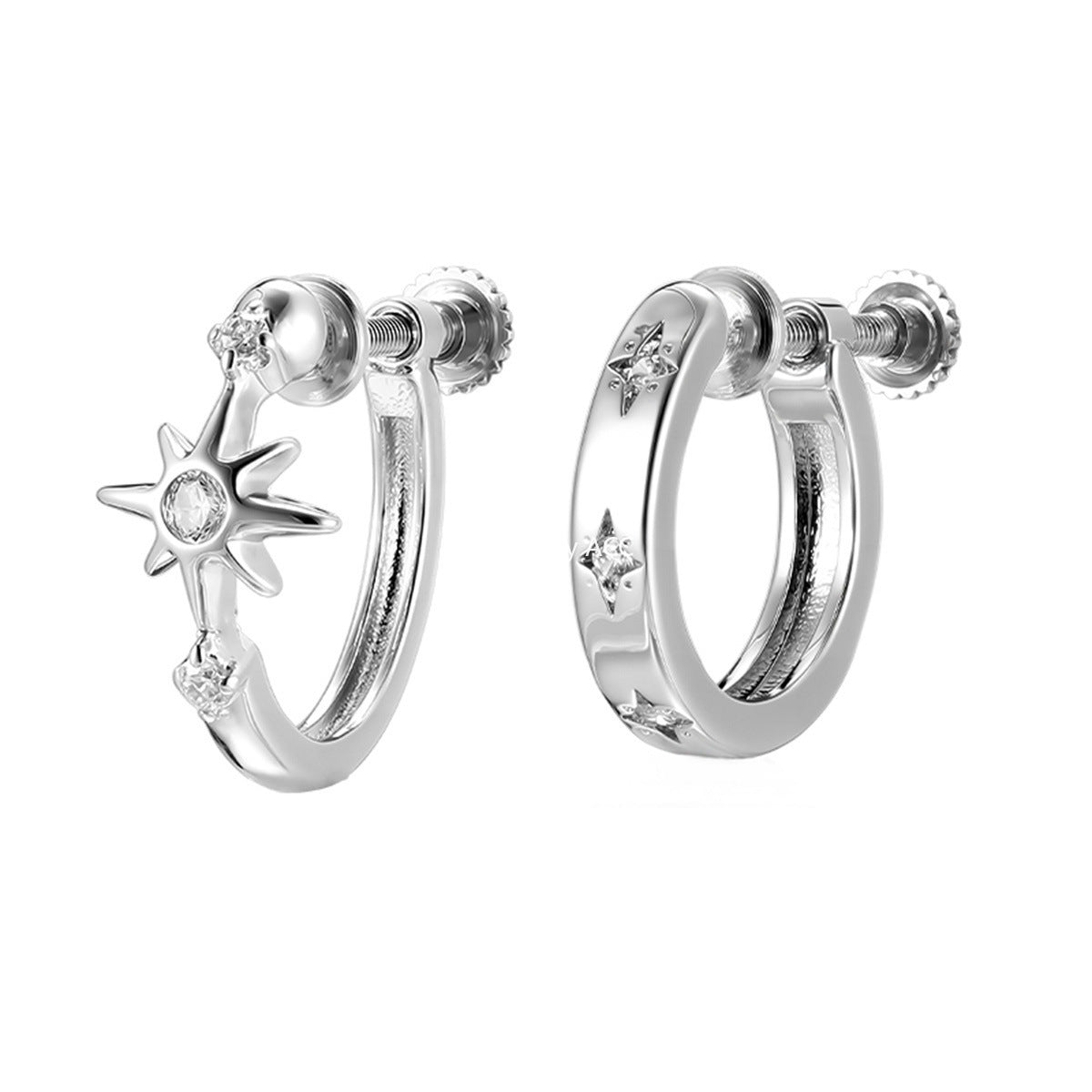 A관 - 비대칭 육각별 비대칭 귀찌 귀걸이 [EJ-16] 25.10-1