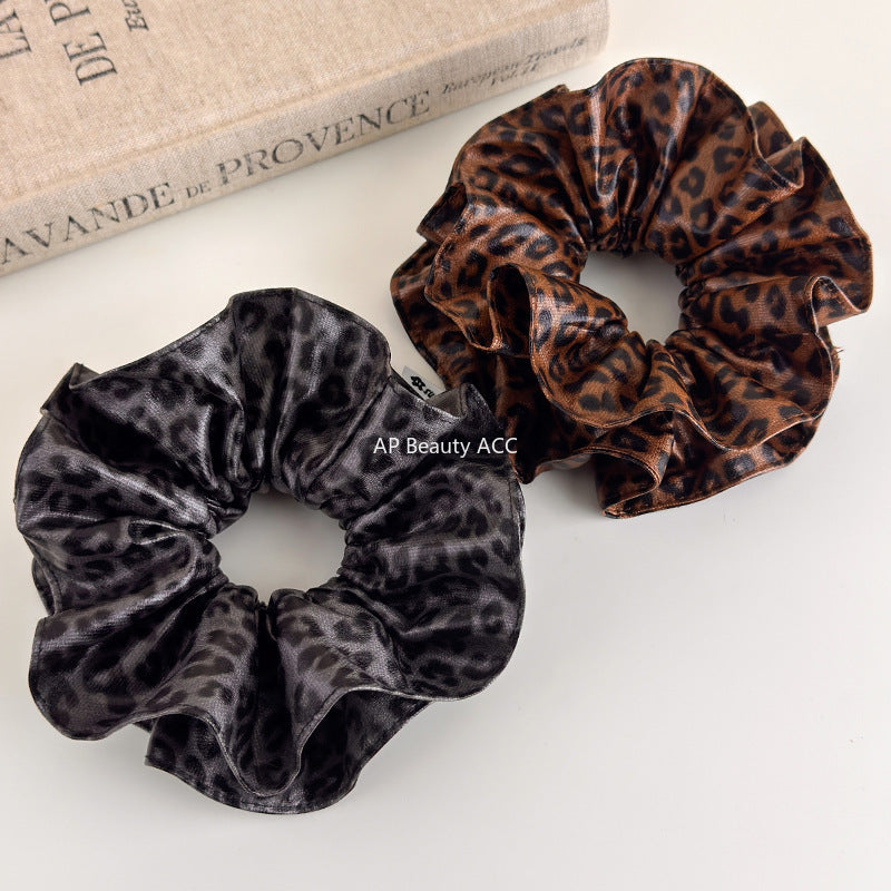 E관 - 호피 패턴 가죽 곱창 헤어밴드 [27657] 25.11-2