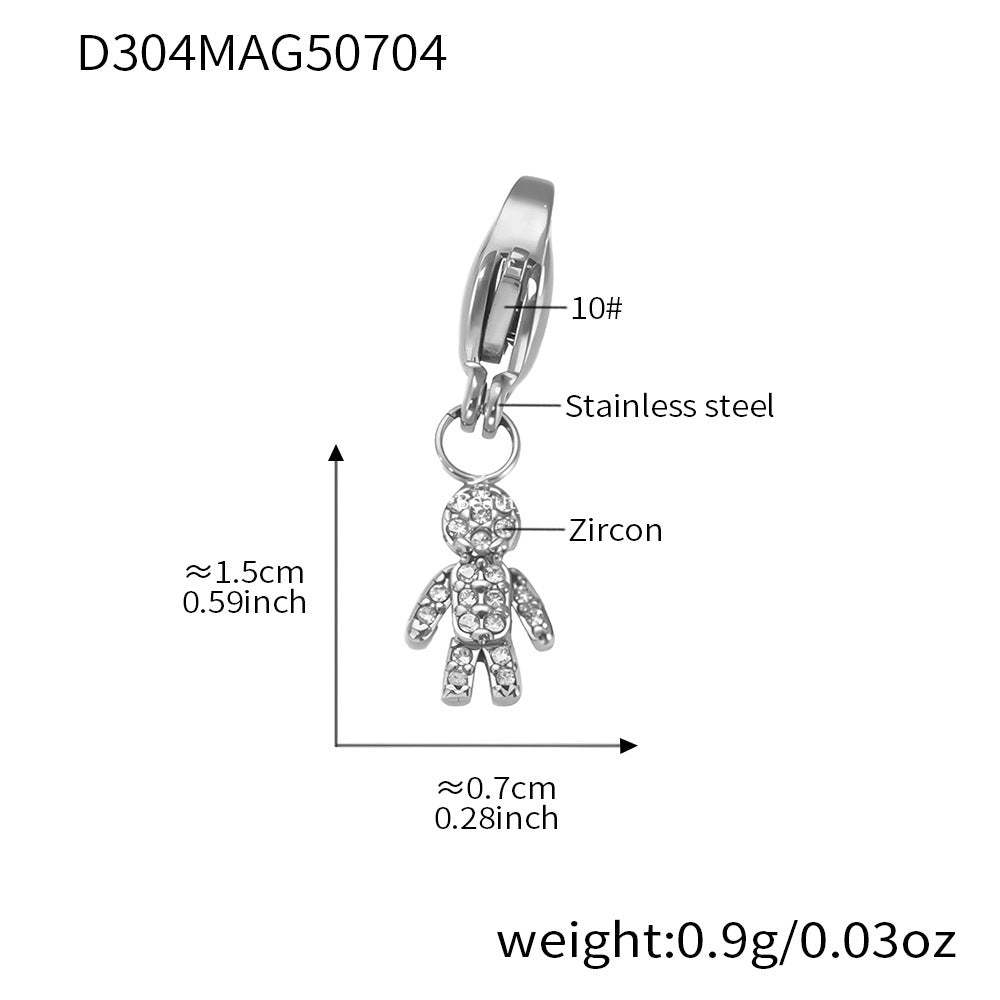 D관 - 스테인리스 스틸 DIY 다중 펜던트 팔찌 목걸이 [E670] 25.09-4
