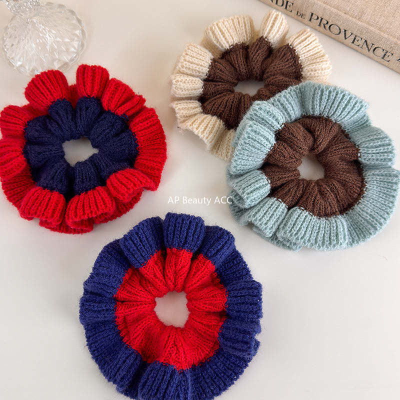 E관 - 투톤 컬러 니트 울 곱창 헤어밴드 [27516] 25.09-4