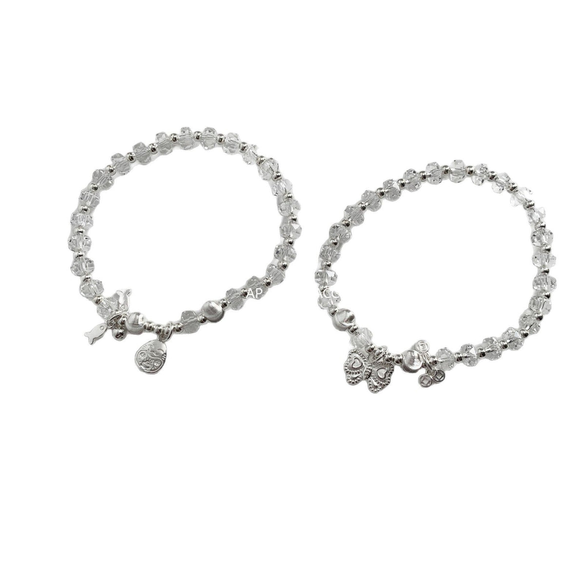 A관 - 925 실버 나비 고양이 핸드메이드 팔찌 [1076-1077] 25.10-3