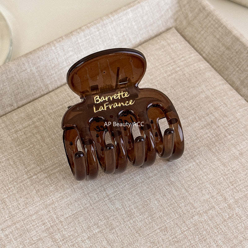 E관 - 골드 레터링 투명 사각형 집게핀 [27491] 25.09-4