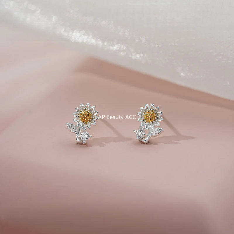 B관 - 999 실버 해바라기 디자인 팔찌 귀걸이 목걸이 [YC4572SL_1 YC3104N_1 YC2722E_1] 25.02-1