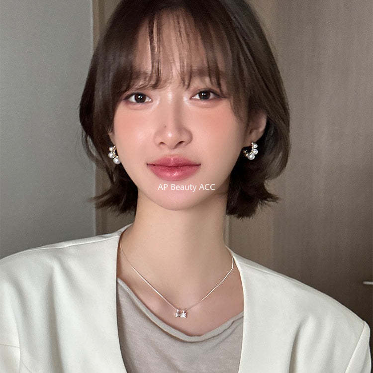 A관 - 진주 C형 디자인 대형 스터드 귀걸이 [EH-4110] 25.10-5