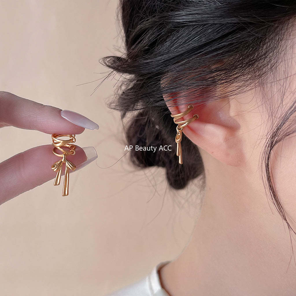 C관 - 리본 무광 도금 이어커프 귀걸이 [4083-4084] 24.05-4