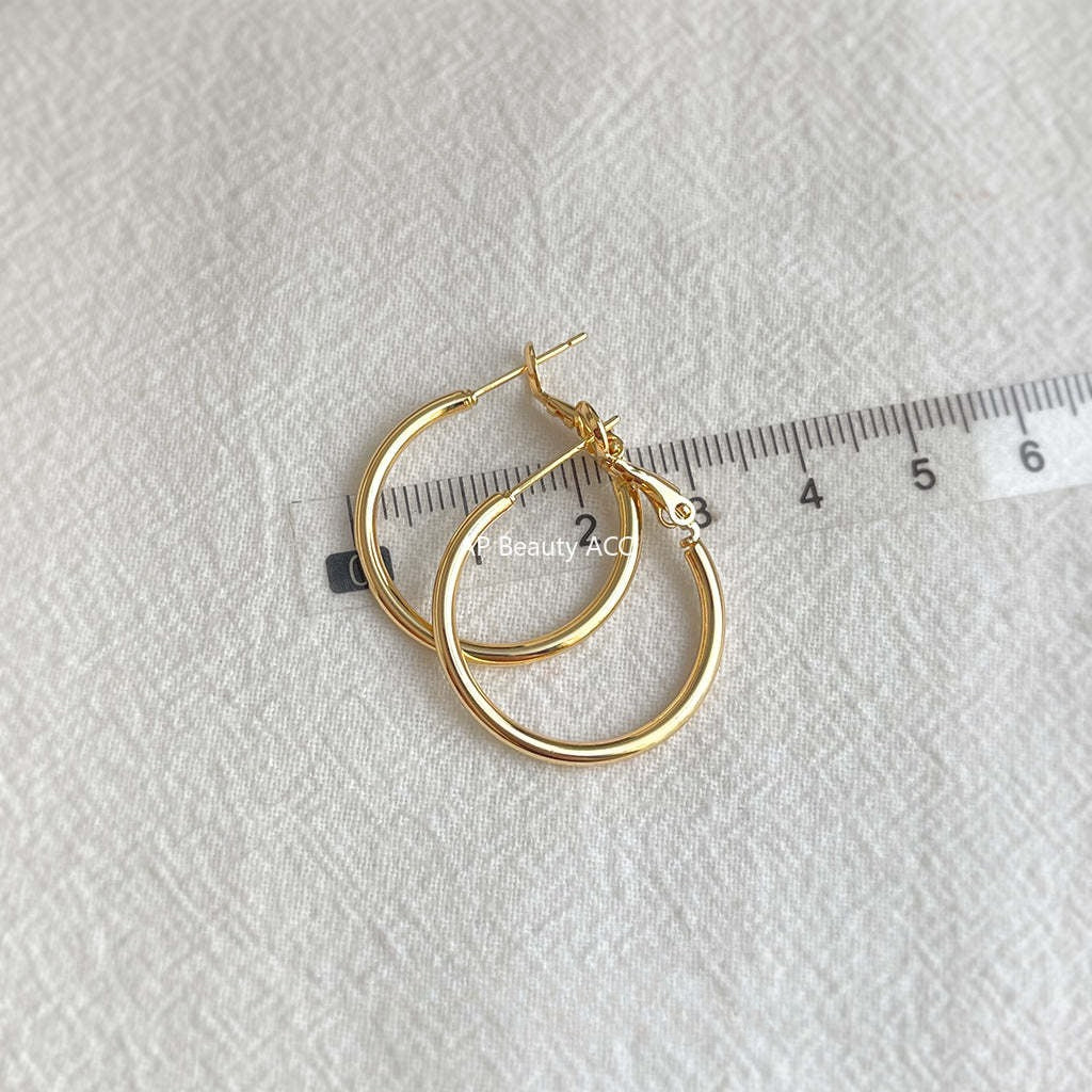 C관 - 와이드 원형 디자인 925 은침 링 귀걸이 [7120-7131] 25.11-3