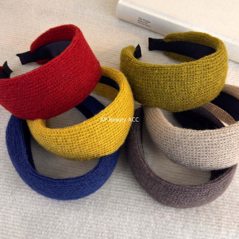 E관 - 니트 소재 볼륨 와이드 머리띠 [27794] 25.12-3