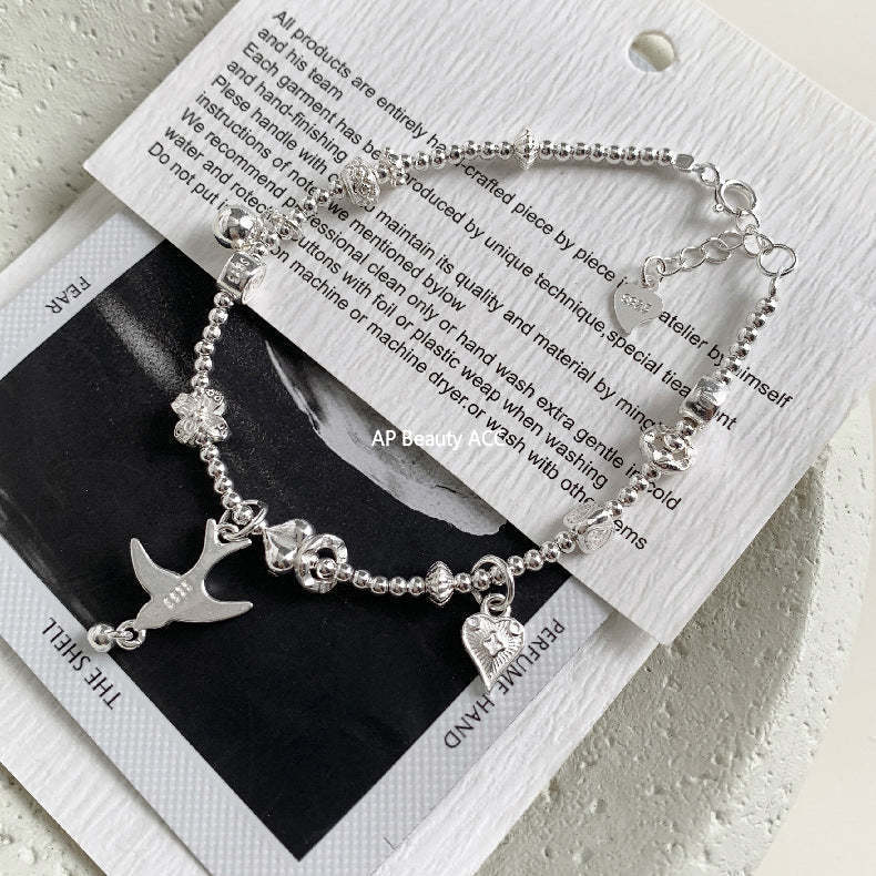 A관 - 동물 하트 라운드 비즈볼 925 실버 팔찌 [1615-1616-1617] 25.11-4