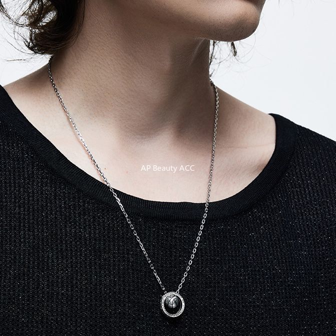 G관 - 농구 이중 링 펜던트 목걸이 [X1193] 25.10-1