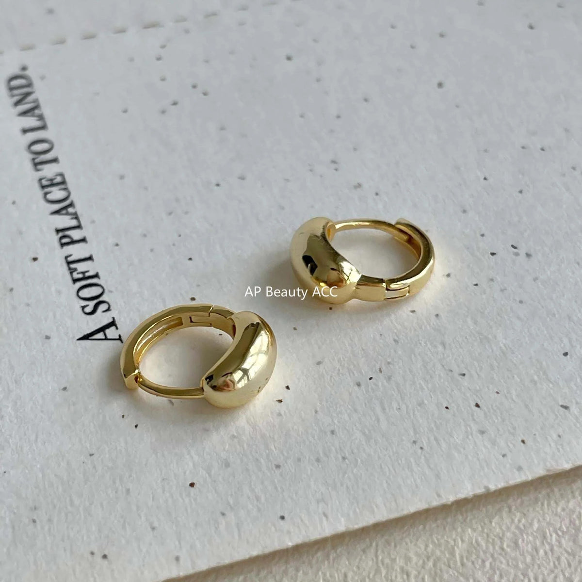 F관 - 925 실버 곡선형 볼드 링 귀걸이 [C1422] 25.11-4