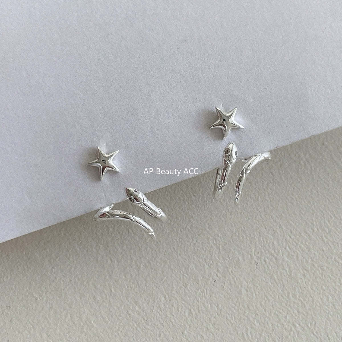 A관 - 925 은침 별 포인트 뱀 디자인 귀걸이 [EH-4173] 25.10-4