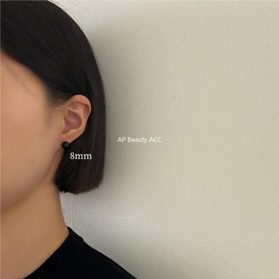 F관 - 925 실버 마노 귀걸이 [C1111] 24.05-3