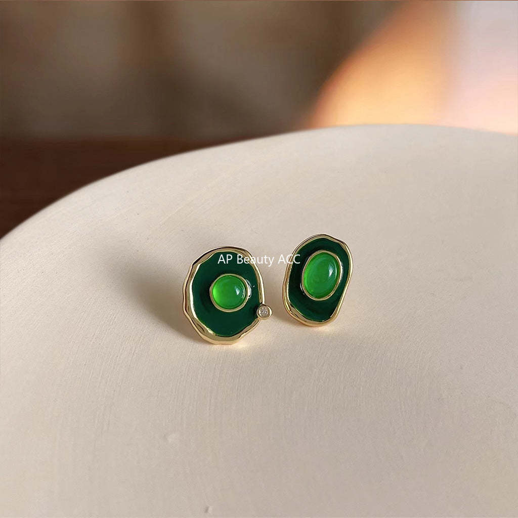 C관 - 프렌치 고급스러운 불규칙한 은침 귀걸이 [143] 24.04-1