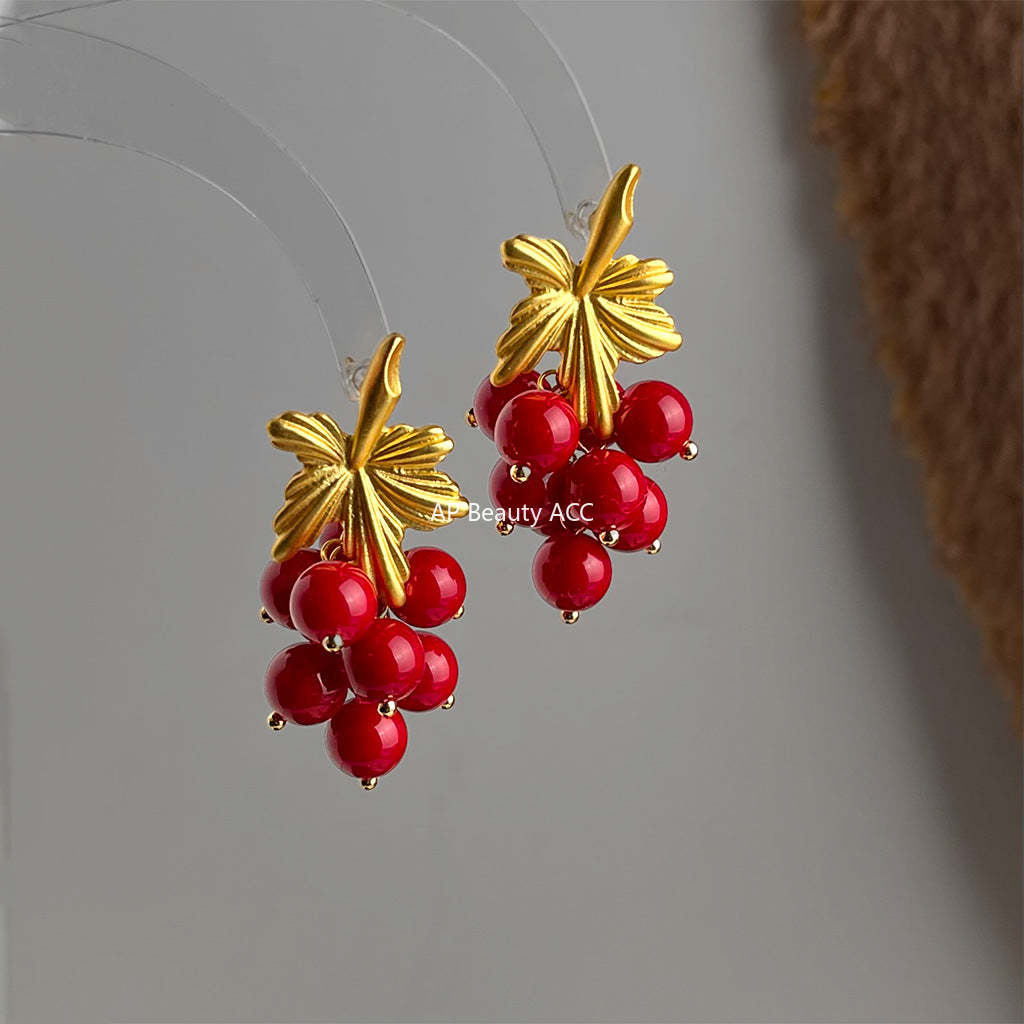 C관 - 태슬 포도송이 핸드메이드 925 은침 귀걸이 [7205] 25.12-2