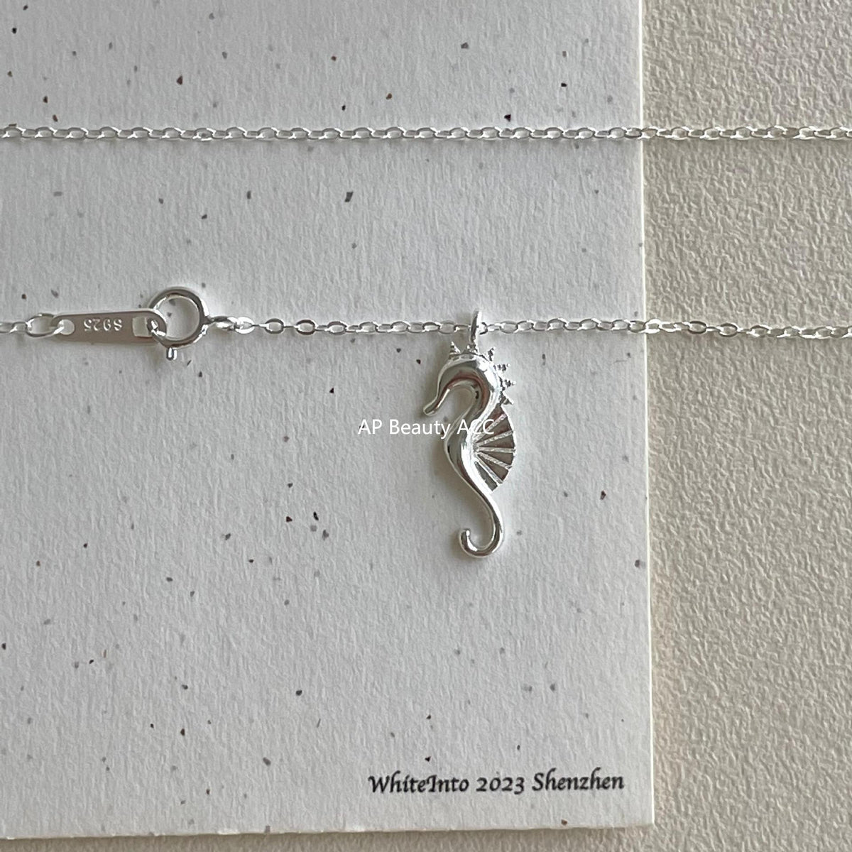 F관 - 925 실버 해마 펜던트 목걸이 [B1379] 25.10-2