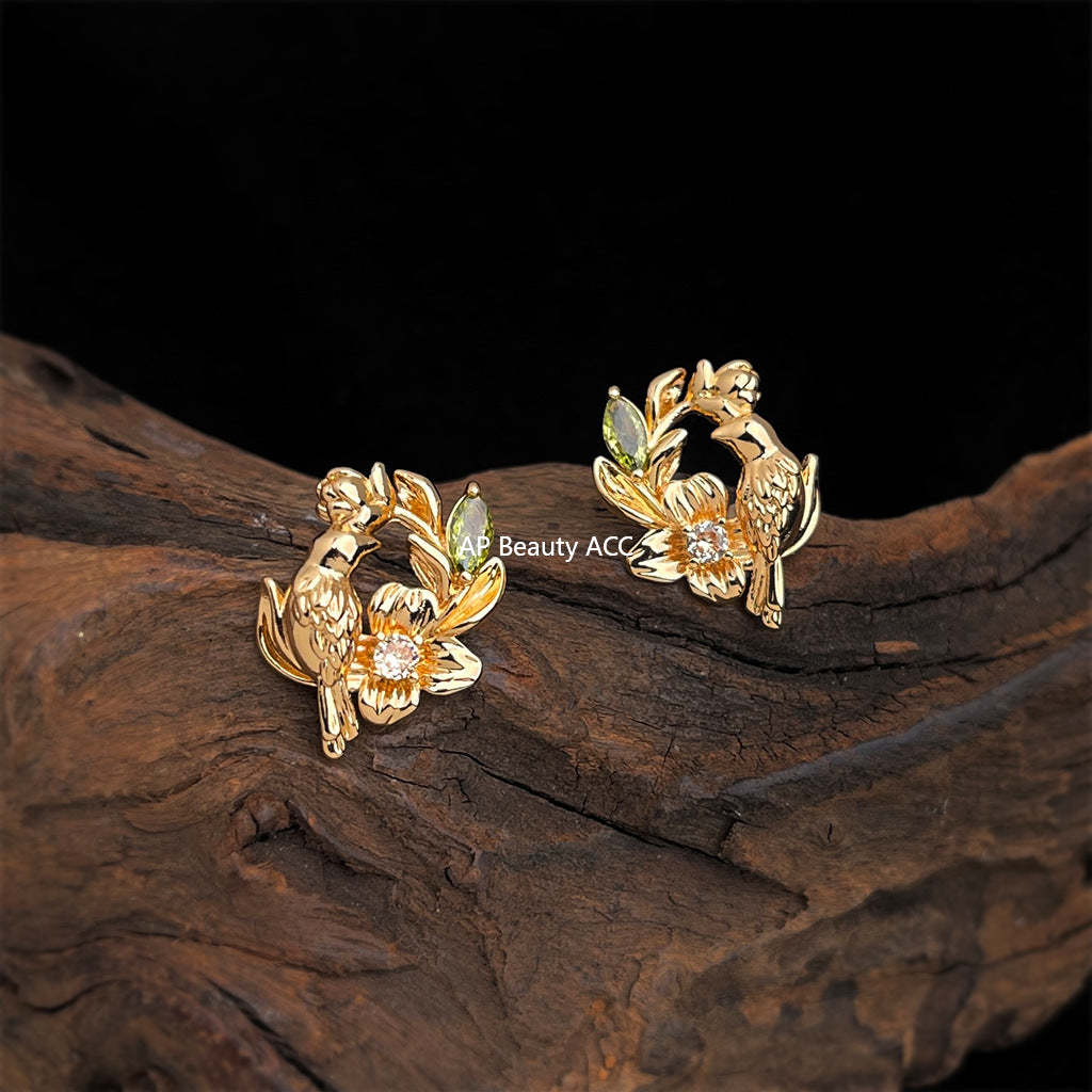 C관 - 925 은침 플라워 화관 모양 귀걸이 [7036] 25.11-1